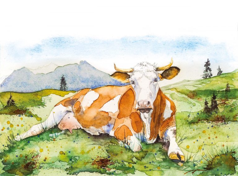 Kuh Milchbauern Gemälde